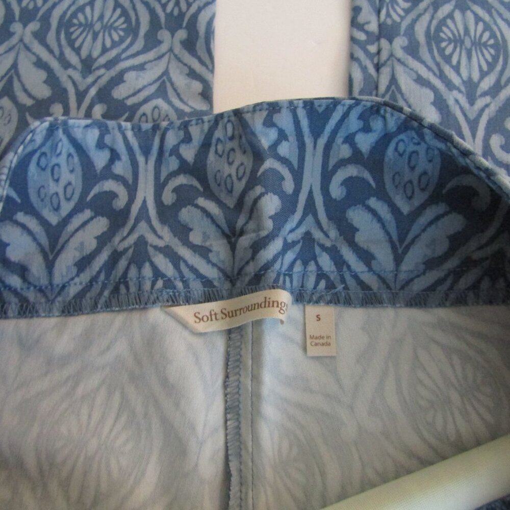 Soft Surroundings Blue/Blue Patterned Classic Fit… - image 3